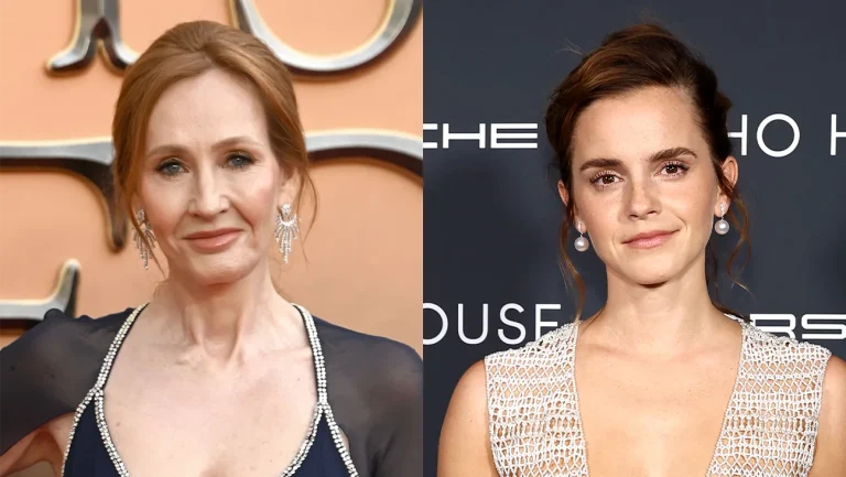 （左から）J.K.ローリング、エマ・ワトソン 写真：Stuart C. Wilson/Getty Images; Arturo Holmes/Getty Images