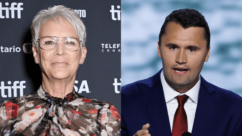 Jamie Lee Curtis and Charlie Kirk