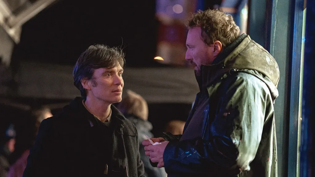 （左から）キリアン・マーフィー、ティム・ミーランツ監督、『Small Things Like These（原題）』（2024年）写真：FilmNation