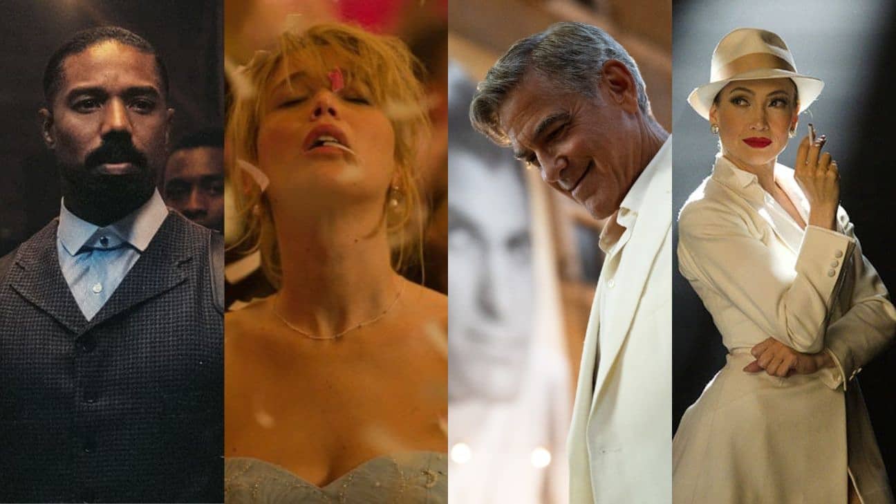 (左から)マイケル・B・ジョーダン、ジェニファー・ローレンス、ジョージ・クルーニー、ジェニファー・ロペス 写真:Courtesy of Warner Bros.; Mubi; Courtesy of Netflix; Roadside Attractions
