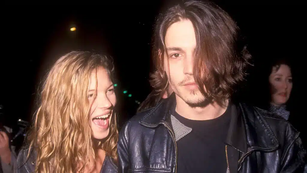 1990年代のケイト・モスとジョニー・デップ 写真：Barry King/WireImage