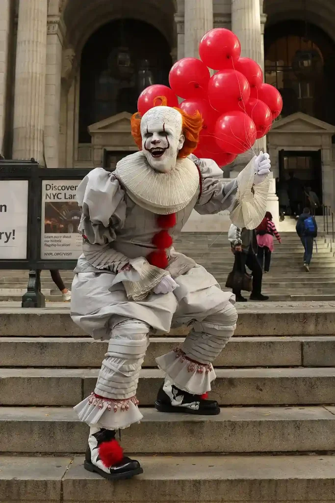 ニューヨークに登場したペニーワイズ 写真：Courtesy of HBO