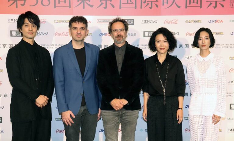 （左から）斎藤工、マチュー・ラクロー、カルロ・シャトリアン、ヴィヴィアン・チュウ、グイ・ルンメイ