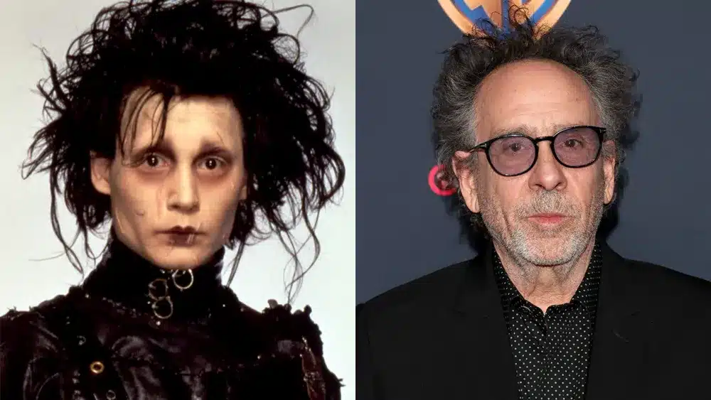 エドワード・シザーハンズ役を演じたジョニー・デップ、ティム・バートン 写真：Everett Collection; Gabe Ginsberg/Getty Images