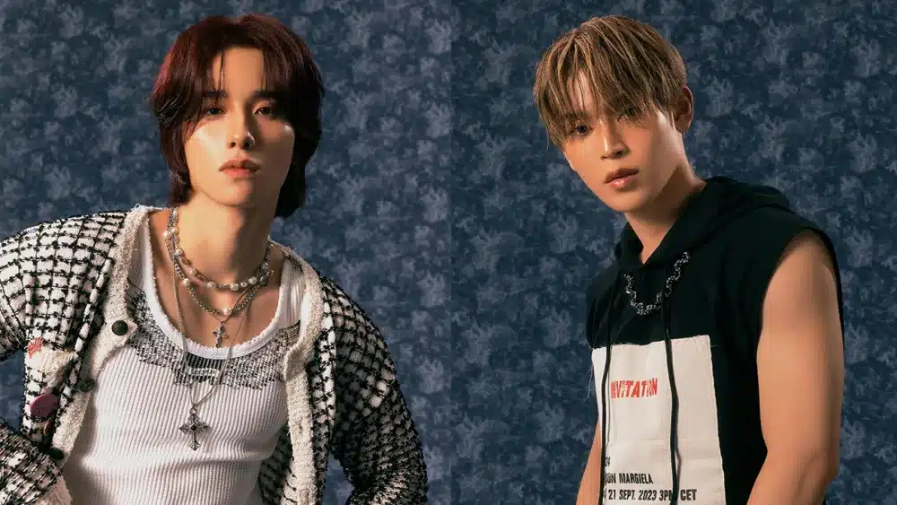 （左から）JO1の佐藤景瑚と與那城奨、新曲「Handz in My Pocket」のビジュアルより 写真：Lapone Entertainment