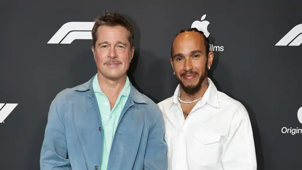 ブラッド・ピット、ルイス・ハミルトン 写真：THR.com