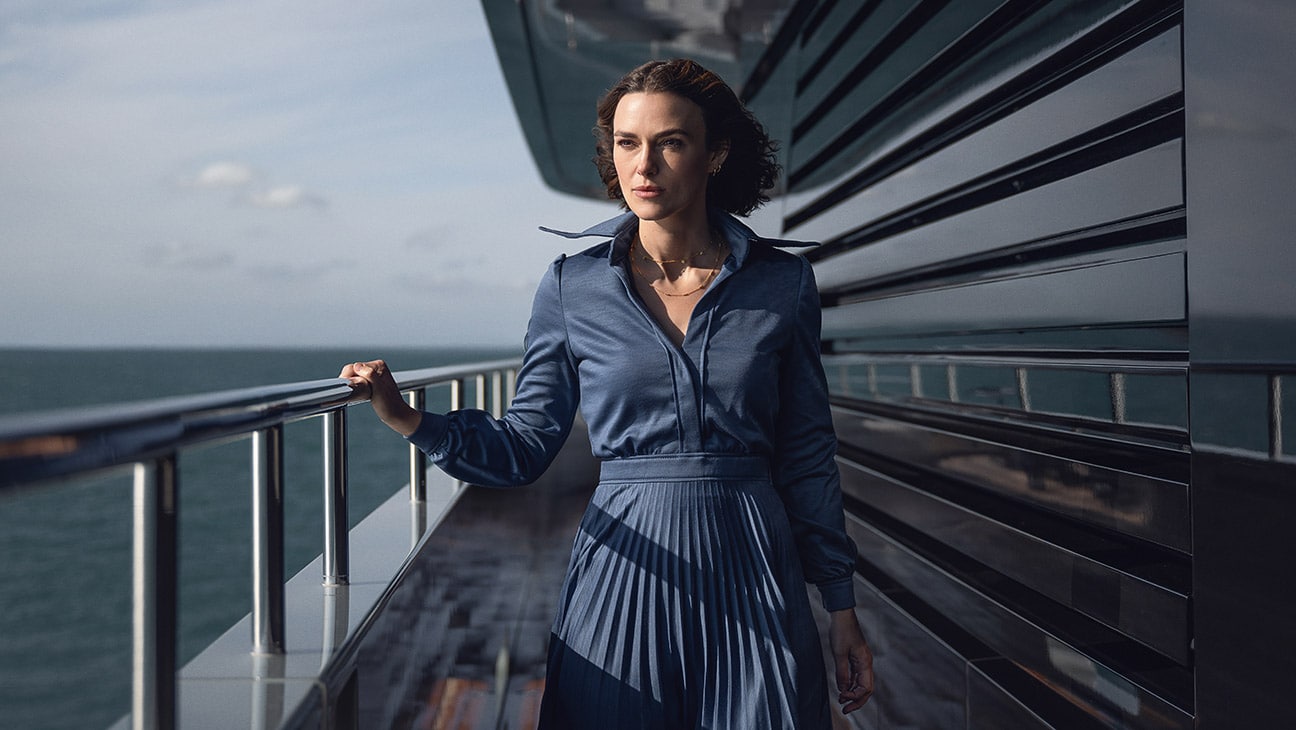 キーラ・ナイトレイ、『第10客室の女』より 写真:Parisa Taghizadeh/Netflix