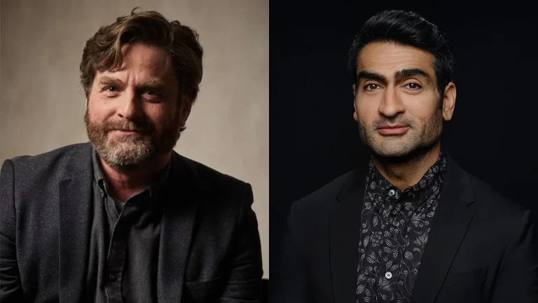 （左から）ザック・ガリフィアナキス、クメイル・ナンジアニ 写真：Mark Leibowitz; Brian Bowen Smith