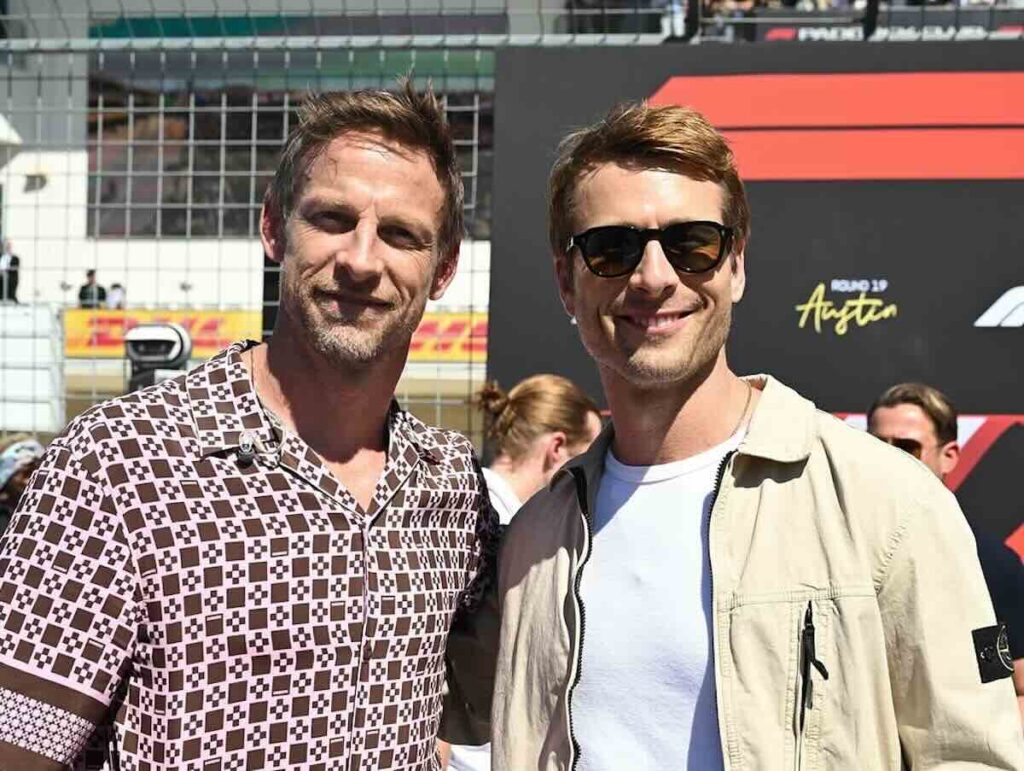 元F1ドライバーのジェンソン・バトンとグレン・パウエル