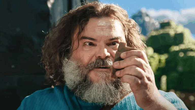 映画『マインクラフト／ザ・ムービー』、ジャック・ブラック 写真：Warner Bros./Courtesy Everett Collection