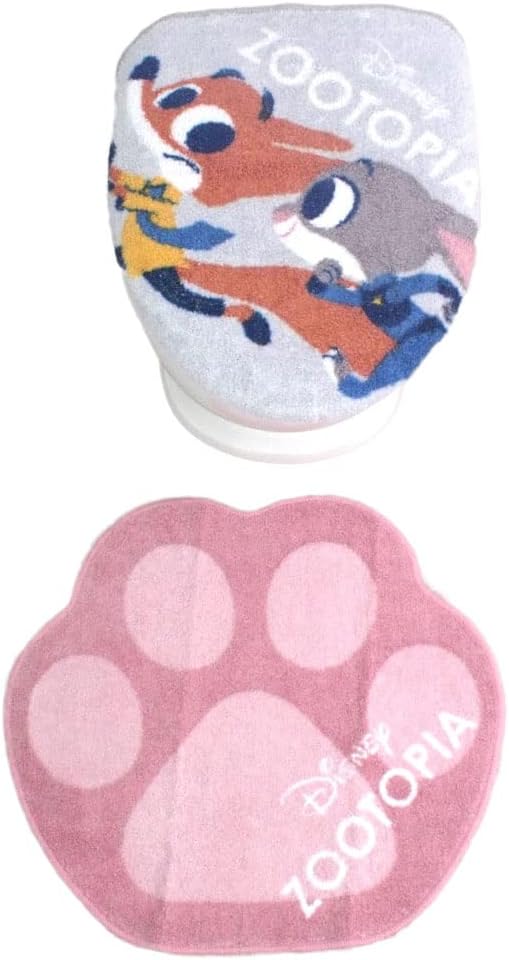 Disney(ディズニー) ズートピア トイレ2点セット トイレタリー トイレマット 温水洗浄便座用 ウォシュレット トイレカバー キャラクター ニック ジュディ グッズ SB-599-D