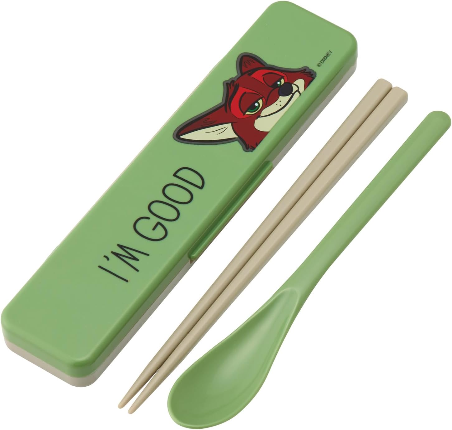 スケーター(Skater) 箸 スプーンセット 弁当 大人用 抗菌 コンビセット 18cm カチャカチャ鳴らない 日本製 ディズニー ズートピア ニック CCS3SAAG-A