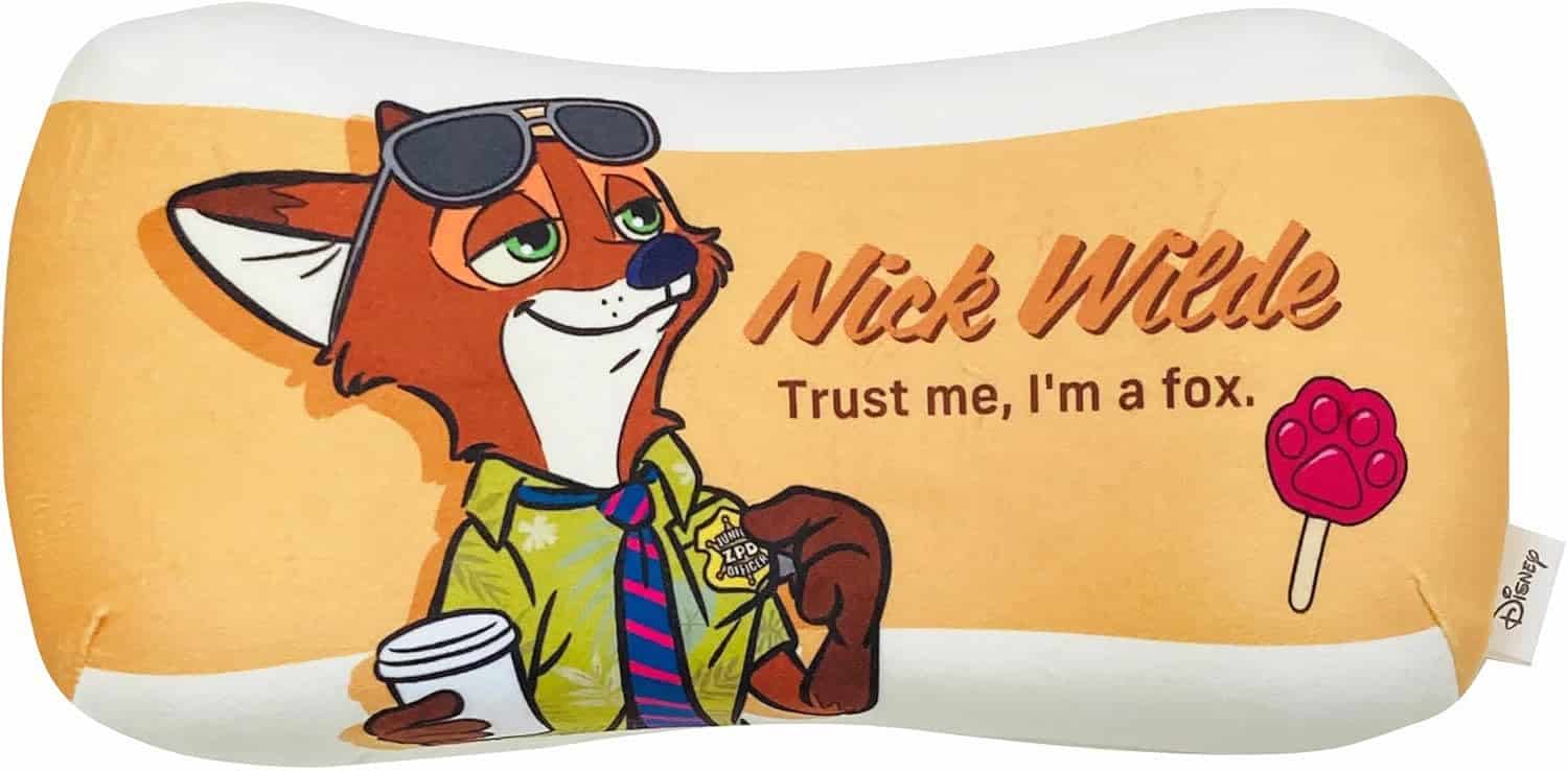 MORIPiLO 低反発クッション 腰枕 ディズニー ズートピア (ミニリラックスピロー) 肌にやさしいふわモチ触感 グッズ ぬいぐるみ 昼寝枕 ベージュ 16x33x8cm キャラクター まくらのモリシタ