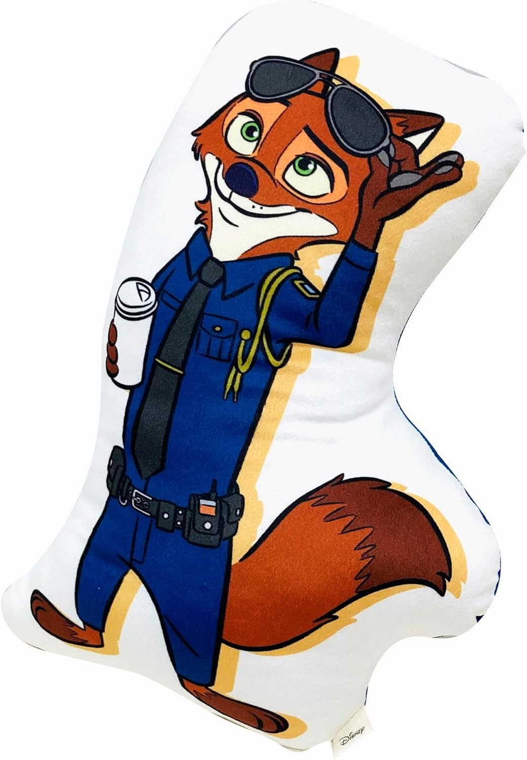 MORIPiLO 抱き枕 ディズニー ズートピア ニック (もちもちダイカットクッション) 肌にやさしいふわモチ触感 グッズ ぬいぐるみ 昼寝枕 30x40x10cm ブルー Disney キャラクター まくらのモリシタ