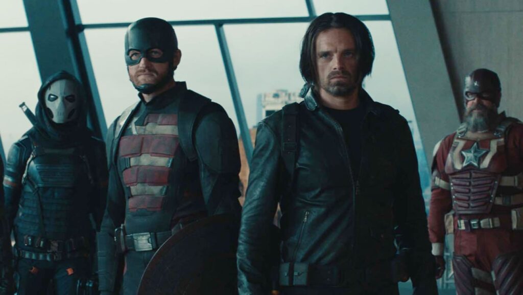 (左から)ハナ・ジョン=カメン、オルガ・キュリレンコ、ワイアット・ラッセル、セバスチャン・スタン、デヴィッド・ハーバー、『サンダーボルツ*』(2025年)より 写真:Marvel Studios