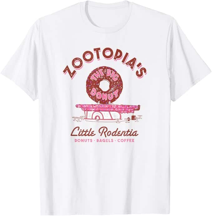 ディズニー ズートピア ザ・ビッグドーナツ コーヒーショップ Tシャツ