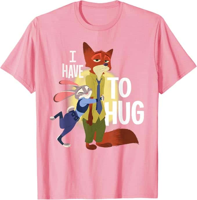 ディズニー ズートピア ジュディ・ホップス & ニック・ワイルド I Have to Hug Tシャツ