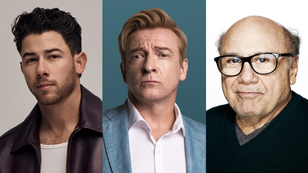 Nick Jonas, Rhys Darby and Danny DeVito