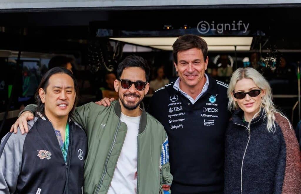 リンキン・パークのメンバーとメルセデスF1のトト・ヴォルフ
