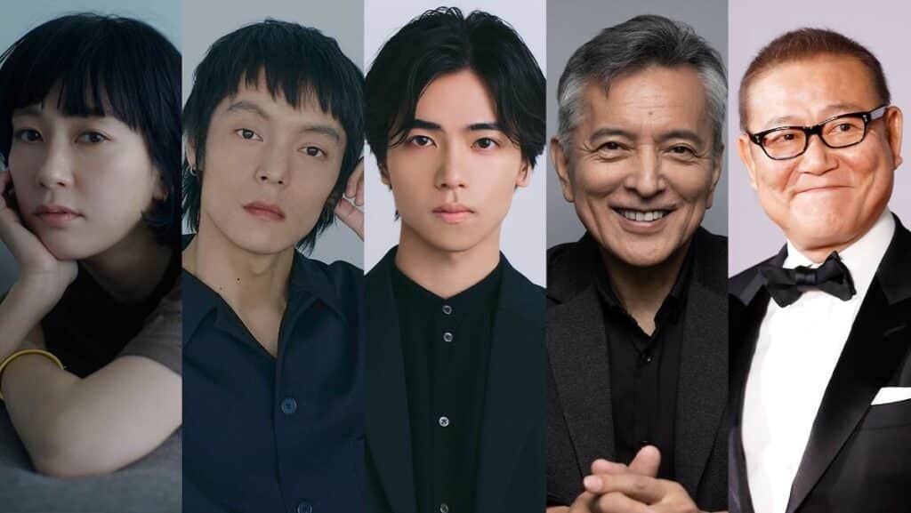 （左から）Mayu Kizukawa（アサミ・キズカワ）、久保田将至、金田翔、榎木孝明、國村隼