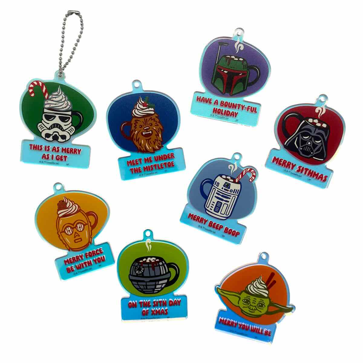 スター・ウォーズ、クリスマス ランダムアクリルキーホルダー（全8種）