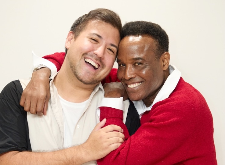 オーウィン・ピアーソンと、プロデューサーのスティーブン・ヘインズ Photo: Ryo Tateoka