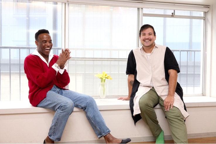 プロデューサーのスティーブン・ヘインズと、オーウィン・ピアーソン Photo: Ryo Tateoka