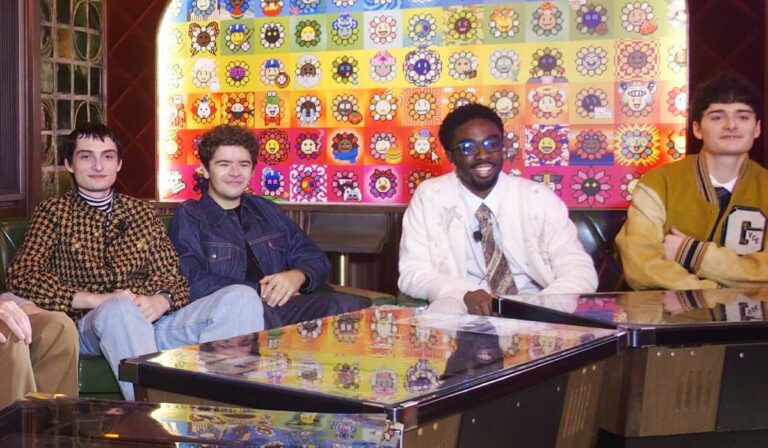 左からフィン・ウルフハード、ゲイテン・マタラッツォ、ケイレブ・マクロクリン、ノア・シュナップ　写真：The Hollywood Reporter Japan