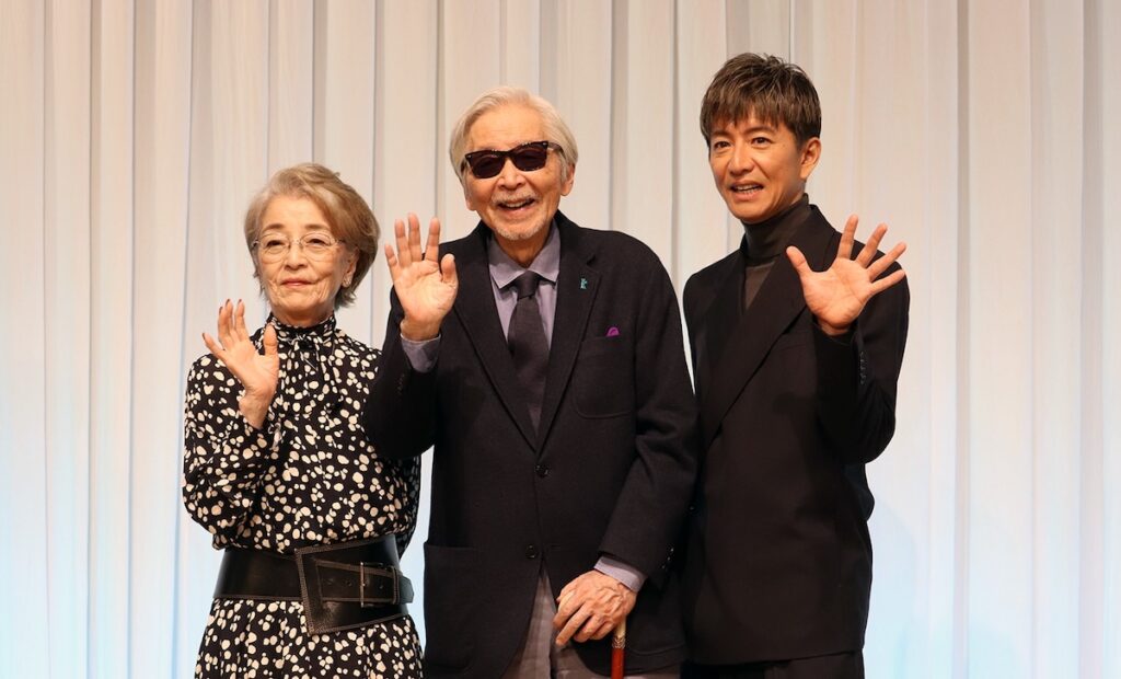 （左から）倍賞千恵子、山田洋次監督、木村拓哉