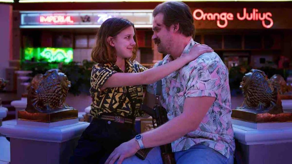 ミリー・ボビー・ブラウン（左）、デヴィッド・ハーバー（右） 写真：Netflix