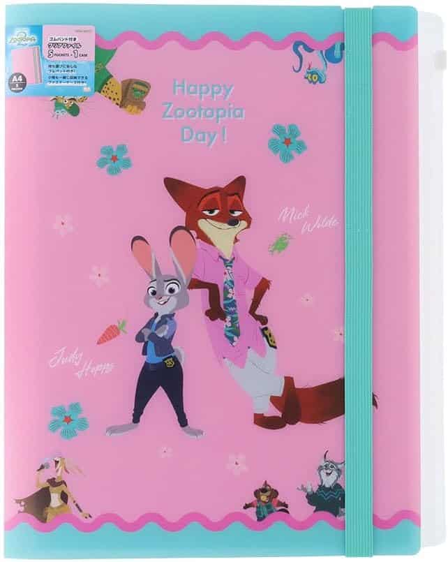 サンスター文具(Sun-Star Stationery) ズートピア ディズニー グッズ クリアファイル 多機能 ゴムバンド付き 5ポケット+ファスナー 2D S2176157