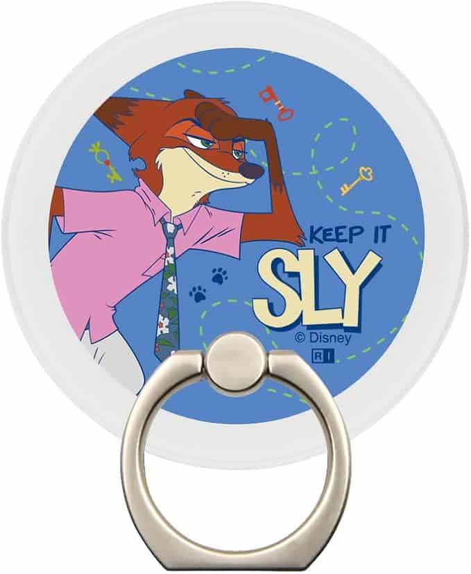 イングレム スマホリング ディズニー ズートピア MagSafe対応 magness マグネット スタンド ニック ワイルド 全機種対応 リングステッカー付 IC-DMGR2W/Z19