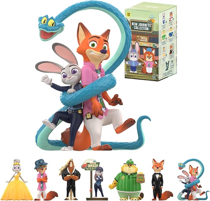 TOP TOY ディズニー(Disney) ズートピア「新たなる旅立ち」シリーズ【1ピース】ガチャガチャ ブラインド ボックス フィギュア プラモデル プレミアム おもちゃ ズートピア 誕生日プレゼント Zootopia ニック&ジュディ キャラクター コレクター向け