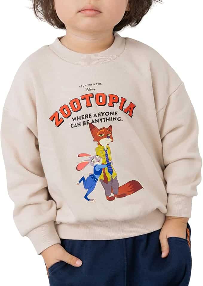 [chil2] ズートピア トレーナー 子供服 キッズ ベビー服 長袖 スウェット 男の子 女の子 トップス ディズニー ジュディ・ホップス ニック・ワイルド Disney 80 90 100 110 120 130cm
