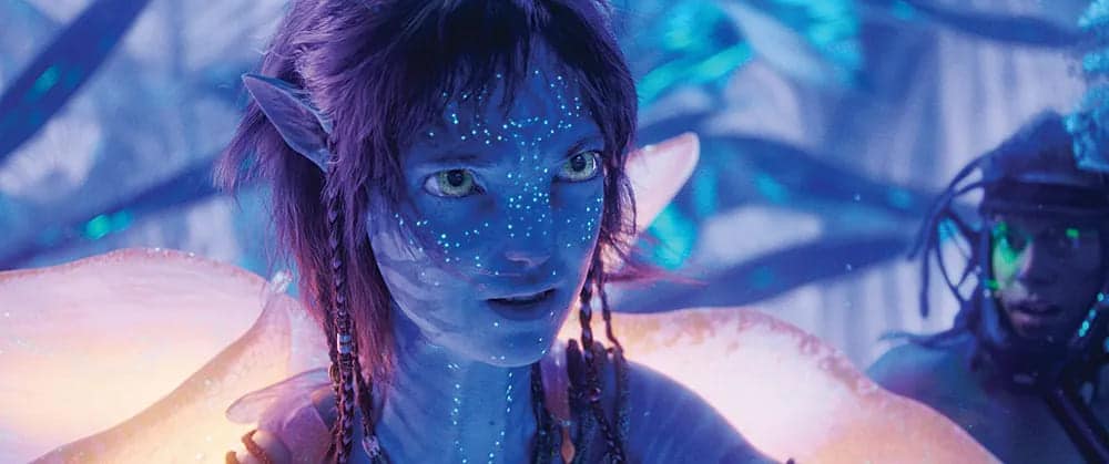 『アバター:ファイヤー・アンド・アッシュ』でキリを演じたシガニー・ウィーバー 写真:20th Century Studios.