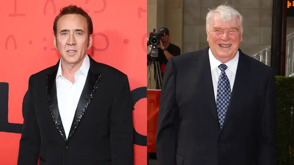 (左から)ニコラス・ケイジ、ジョン・マッデン 写真:JC Olivera/Getty Images for Neon; Gregg DeGuire/WireImage for ESPN