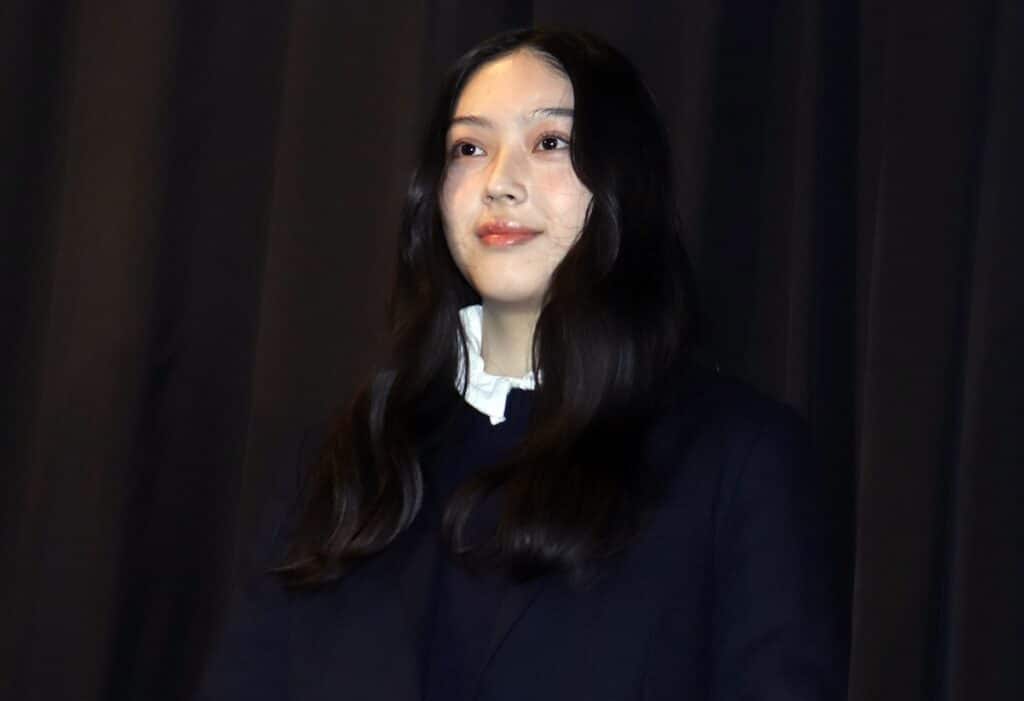 美絽、映画『白の花実』舞台挨拶にて