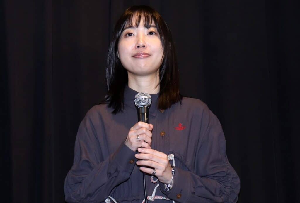 坂本悠花里監督、映画『白の花実』舞台挨拶にて