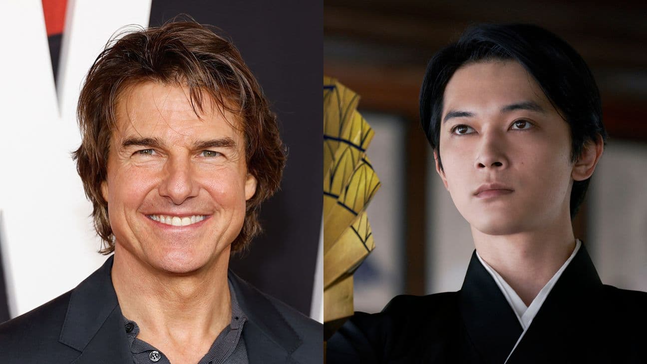 トム・クルーズ、『国宝』の主演・吉沢亮 写真：Mike Coppola/WireImage; ©SHUICHI YOSHIDA/ASP ©2025 "KOKUHO" FILM PARTNERS