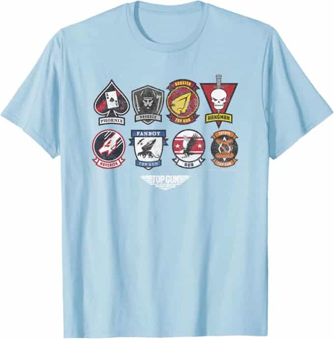 Top Gun マーベリック バッジ レイアウト グループショット Tシャツ