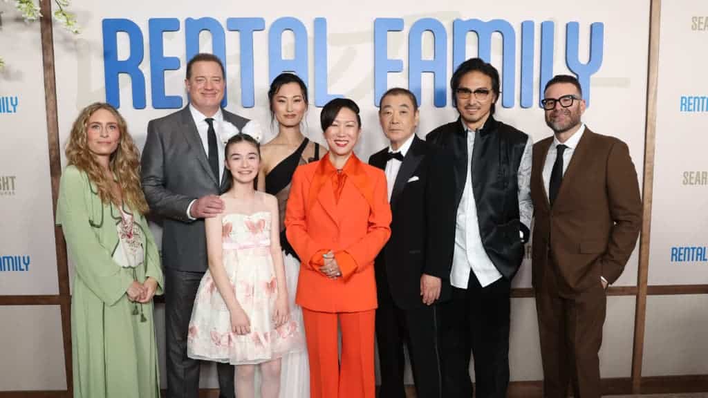 (左から)ジュリア・レベデフ、ブレンダン・フレイザー、ゴーマン シャノン 眞陽、山本真理、HIKARI、柄本明、平岳大、エディ・ヴァイスマン