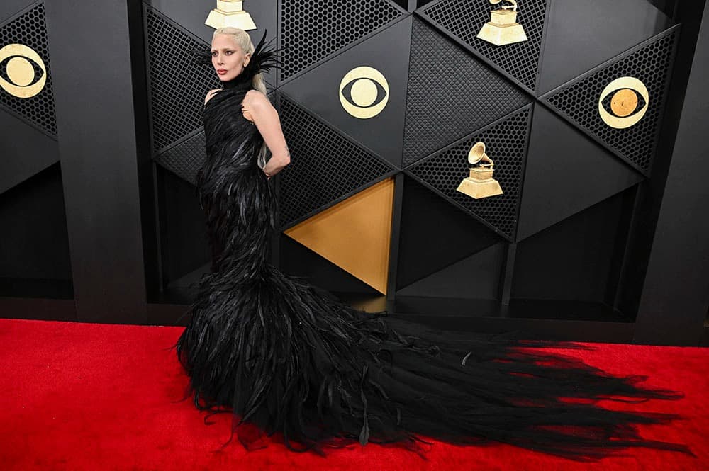 レディー・ガガ=2026年グラミー賞レッドカーペットにて