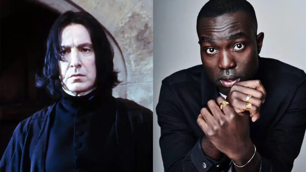 (左から)映画版と配信ドラマ版『ハリー・ポッター』のスネイプ役俳優