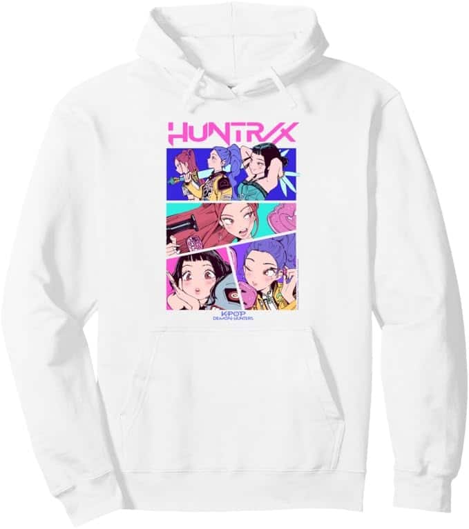 KPOPガールズ デーモン・ハンターズグッズ Huntrix Neon Comic Anime パーカー