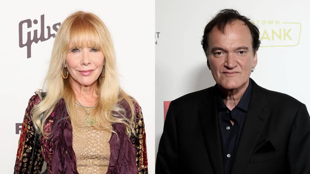 Rosanna Arquette and Quentin Tarantino.