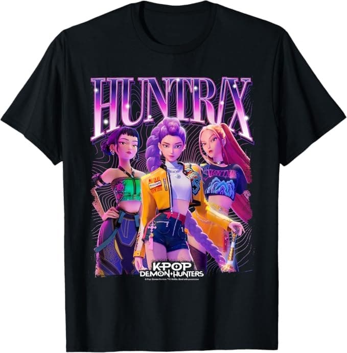 kpopデーモンハンターズグッズ ハントリックス Huntrix Bootleg Tシャツ