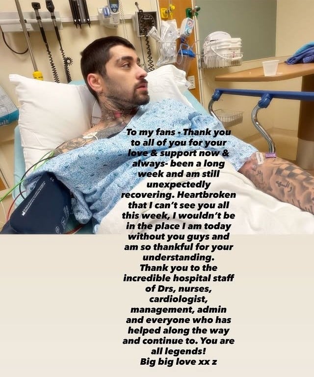 ゼイン・マリク、Instagramストーリーズより