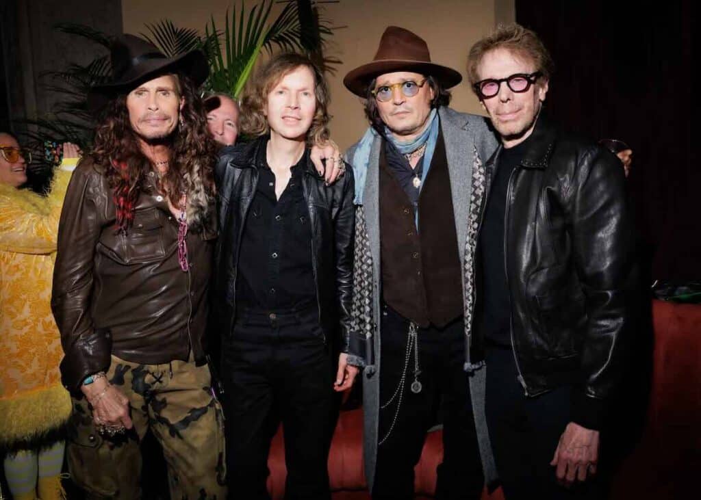 ジョニー・デップのラム酒ブランド「スリー・ハーツ・ラム」のローンチイベントにて