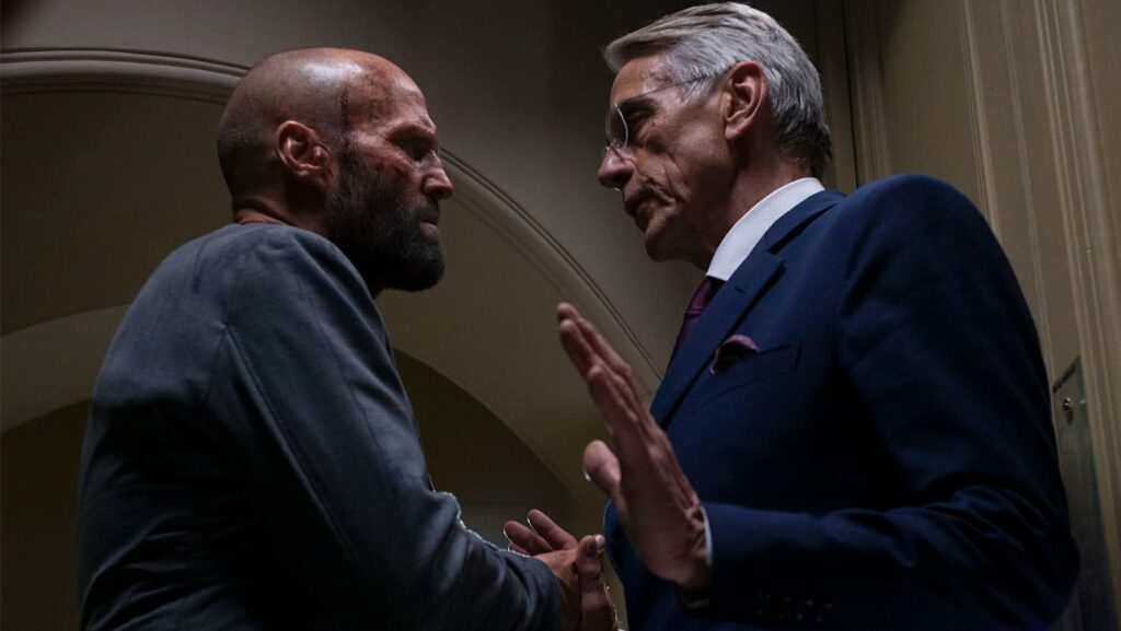 ジェイソン・ステイサム、ジェレミー・アイアンズ、『ビーキーパー』より