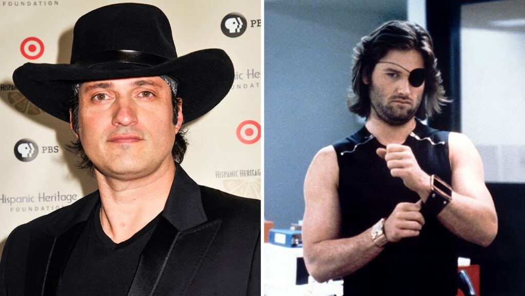 ロバート・ロドリゲス監督(左)、『ニューヨーク1997』より(右)写真:Kris Connor/WireImage; AVCO Embassy Pictures